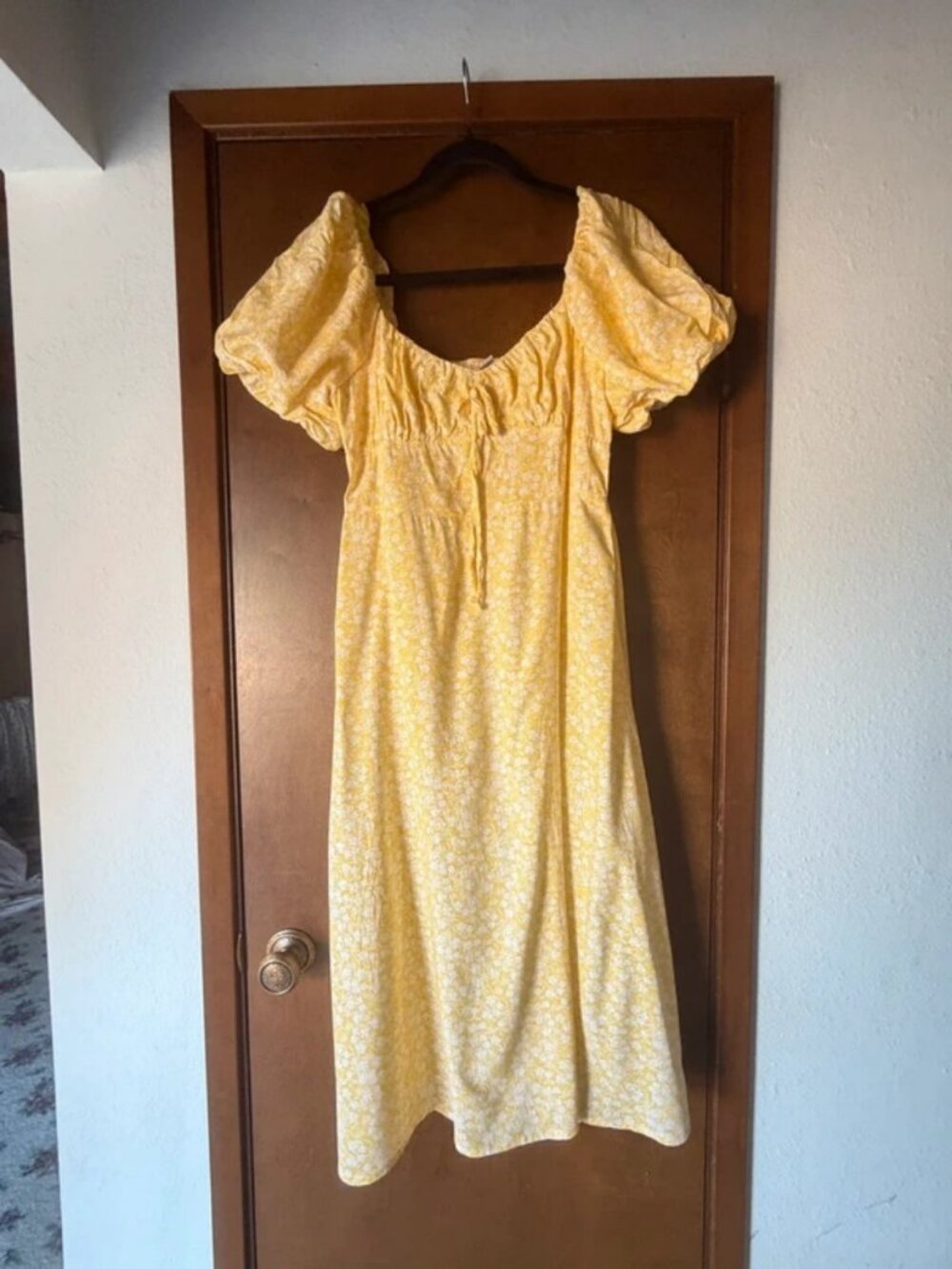 Cute yellow viscose dress